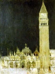 The Campanile, Venedik, 1896-97 dolayları (tuval üzerine yağlı boya) by Walter Richard Sickert