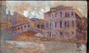 Rialto Köprüsü ve Palazzo Camerlenghi by Walter Richard Sickert