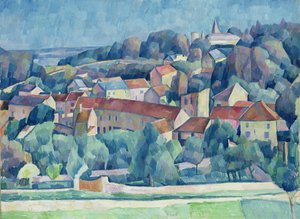 Hardricourt Village and Castle  by Walter Rosam