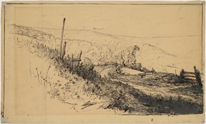 Dordrecht Yakınlarındaki Tepelerde Bir Yol by Walter Shirlaw