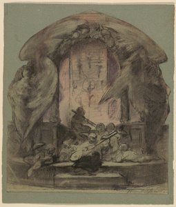 Boyalı Duvar Dekorasyonu İçin Tasarım by Walter Shirlaw