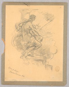 Oturan Kadın (Tasarım Motifi) by Walter Shirlaw