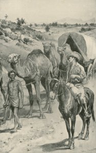 Bir Camel-Caravan, Batı Avustralya by Walter Stanley Paget