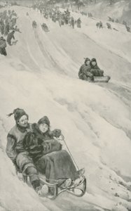 A Tobogganing-Umusozi muri Kanada by Walter Stanley Paget