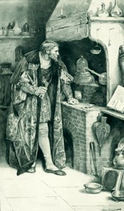 James IV laboratuvarında bir simyacı olarak by Walter Stanley Paget