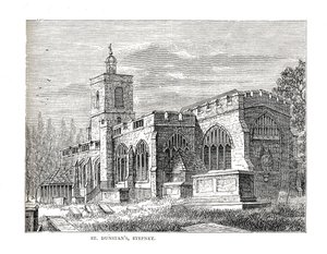St Dunstans Stepney. 1803 yılında çekilen bir Görünümden by Walter Thornbury