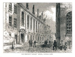 Tüccar Taylors Okulu, Suffolk Lane, 1878 by Walter Thornbury