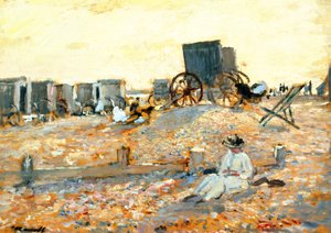 Sahil Sahnesi (panelde yağ)