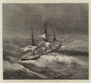 Atlantik Fırtınasında HMS Royal Alfred by Walter William May