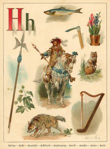 H harfi (kromolitho)