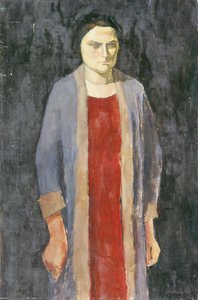 Bayan mavi paltolu by Walther Gamerith