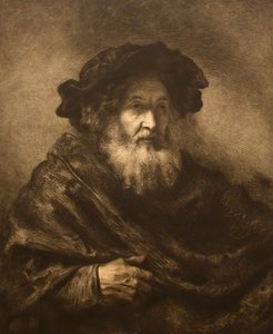İsimsiz: Rembrandtesque Yaşlı Adam, 20. yüzyıl. by Waltner