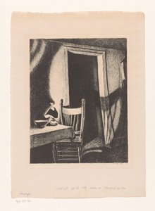 Lamba ışığında iç mekan by Wanda Gág (signed by artist)