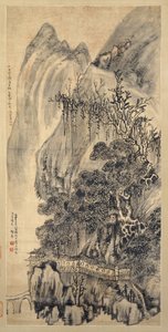 Manzara, 1649 tarihli. by Wang Duo
