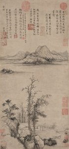 Sonbahar Ağaçları Arasında Bir Bilginin İnzivası, Ming Hanedanlığı 1368-1644. by Wang Fu