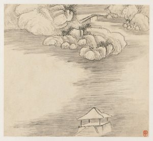 Manzara Albümü: Yaprak 3, 1677. by Wang Gai