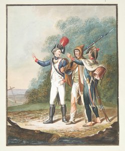 Bir yolda üç Fransız askeri by Wanner von Schafterhausen