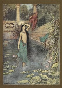 Frontispiece: "Saraydan fırladı... ve üst dünyaya geldi." Halk Hikayeleri Bengal