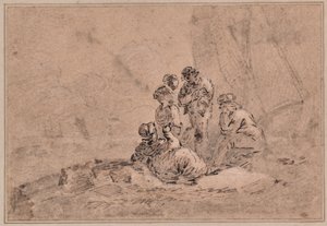 Deniz Kıyısında Balıkçılar Grubu by Washington Allston