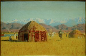 Kırgız yurt (Tschu nehrinde)