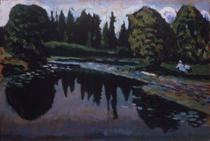 Yaz aylarında bir nehir by Wassily Kandinsky