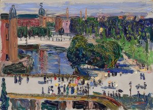 Amsterdam - pencereden görünüm. 1904 by Wassily Kandinsky