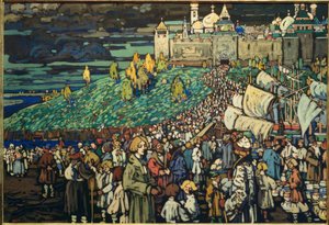 Tüccarların gelişi by Wassily Kandinsky