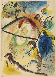 Suluboya IX (Siyah vuruşlu) by Wassily Kandinsky