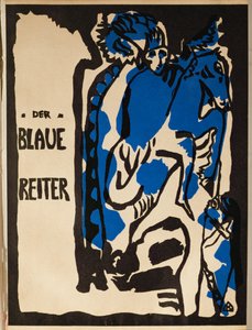 " Der Blaue Reiter " dergisinin kapağı, Berlin (renkli taşbaskı) by Wassily Kandinsky