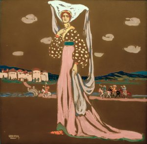 Gece (yürüyen bayan) by Wassily Kandinsky
