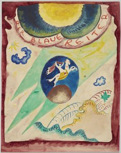 Almanak "Der Blaue Reiter" kapağı için taslak by Wassily Kandinsky