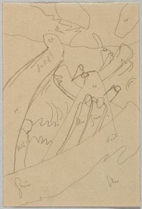 'Doğaçlama 7' taslağı by Wassily Kandinsky