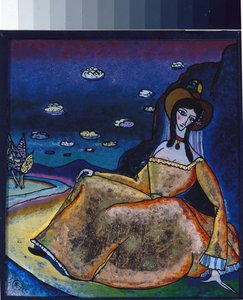 ""Altın elbiseli bayan"" Wassily Kandinsky