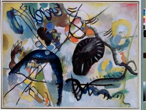 Vassily Kandinsky (veya Wassily Kandinski veya Kandinskij) tarafından ""Kara Nokta"" tablosu by Wassily Kandinsky