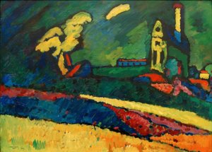 Murnau - Kilise I ile Peyzaj by Wassily Kandinsky