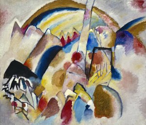 "" Kırmızı benekli manzara n 2 "" (Kırmızı benekli manzara N 2 veya kırmızı benekli manzara Nr 2) Boyama Vassily Kandinsky (o Wassily Kandinski ou Kandinskij) by Wassily Kandinsky