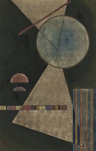 ""Point de rendezvous"" (Buluşma noktası) Wassily Kandinsky (veya Wassily Kandinski veya Kandinskij) tarafından suluboya ve guaj by Wassily Kandinsky