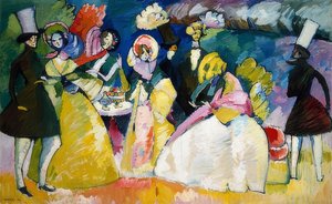 krinolin topluluğu. 1909 by Wassily Kandinsky