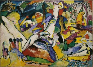 Kompozisyon II için Eskiz, 1909-1910. by Wassily Kandinsky