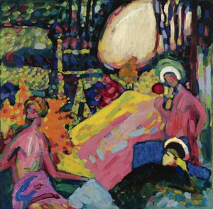 ""Beyaz ses"" Wassily Kandinsky'nin (veya Wassily Kandinski veya Kandinskij) tablosu by Wassily Kandinsky