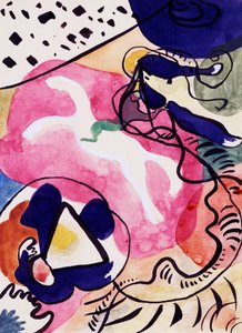 Mavi Şövalye için Çalışma by Wassily Kandinsky