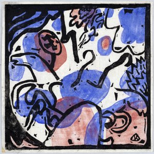 ""Kırmızı, mavi ve siyah üç atlı"" Wassily Kandinsky
