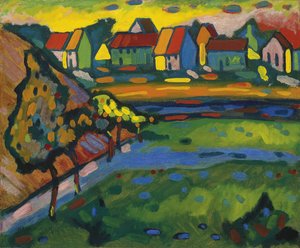""Tarlalı Bavyera köyü"" (tarlalı Bavyera köyü) Wassily Kandinsky