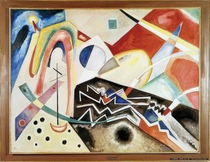 Beyaz zikzak. 1922 by Wassily Kandinsky