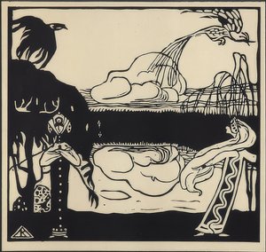 Iki kuş. 1907 by Wassily Kandinsky