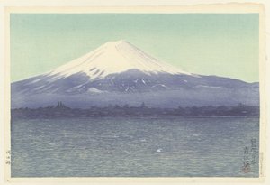Kawaguchi Gölü Kawaguchiko (nesne üzerindeki başlık) by Watanabe Kako