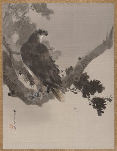 Ağaçtaki Kartal, ca. 1887. by Watanabe Seitei
