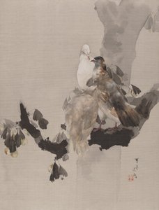 Ağaçtaki Güvercinler, yak. 1887. by Watanabe Seitei