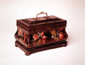Pontypool çay arabası, 18. yüzyılın sonları (yaldızlı pirinç kulplu teneke)