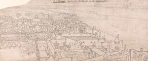 St. Mary's, Southwark'tan Westminster'a Doğru Bir Görünüm by Wenceslaus Hollar